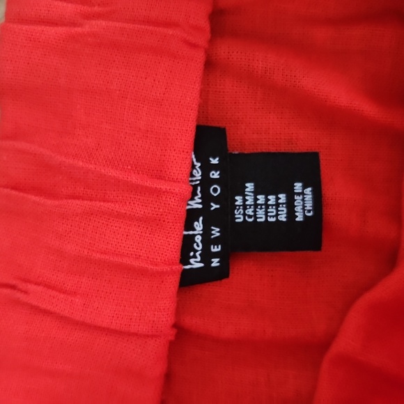 Red Linen Maxi Skirt Size Medium Never Worn - Picture 3 of 4